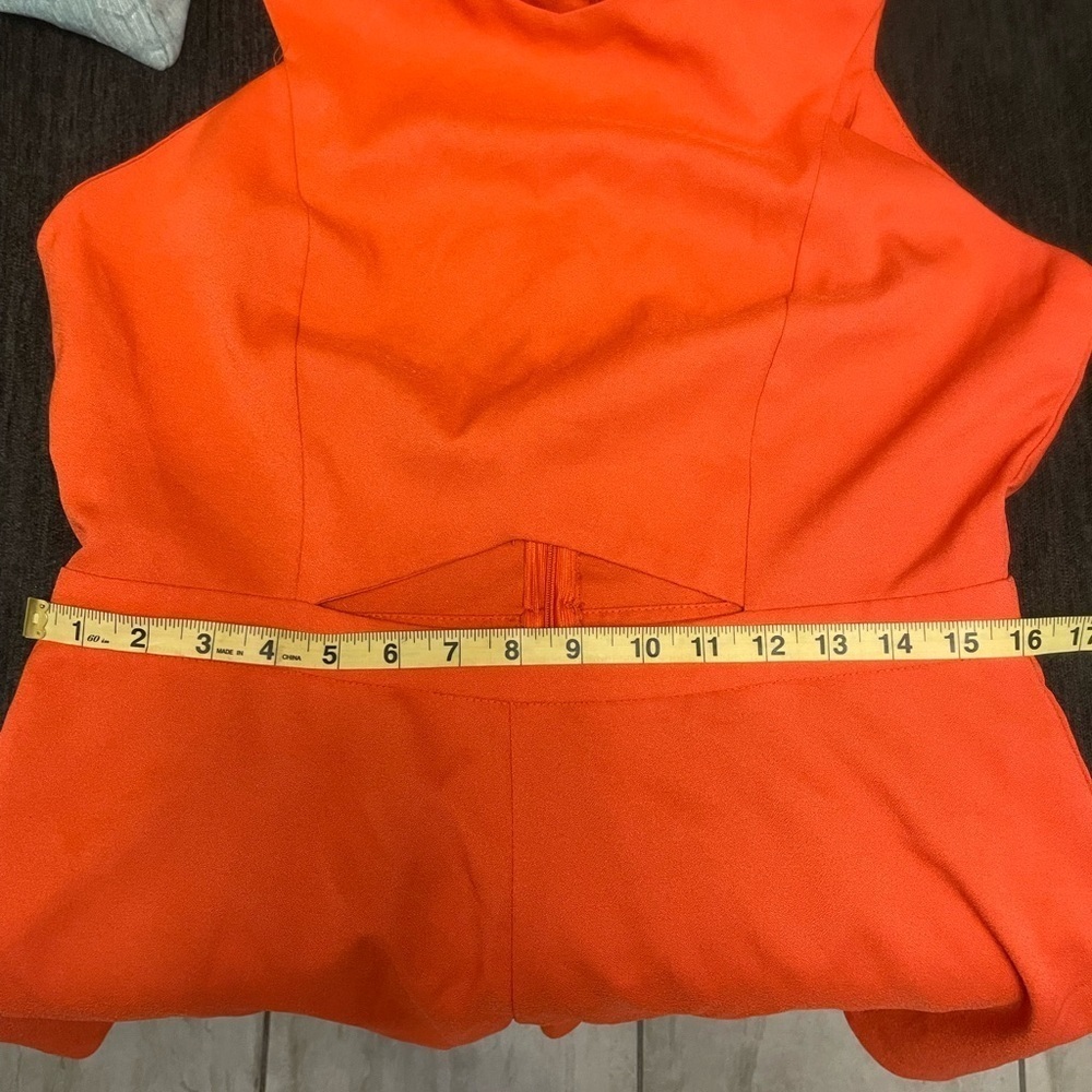 Boohoo Orange Shorts Romper Size 10 - B36 - Picture 7 of 9